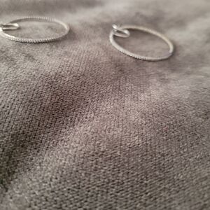 Diamond hoop earrings